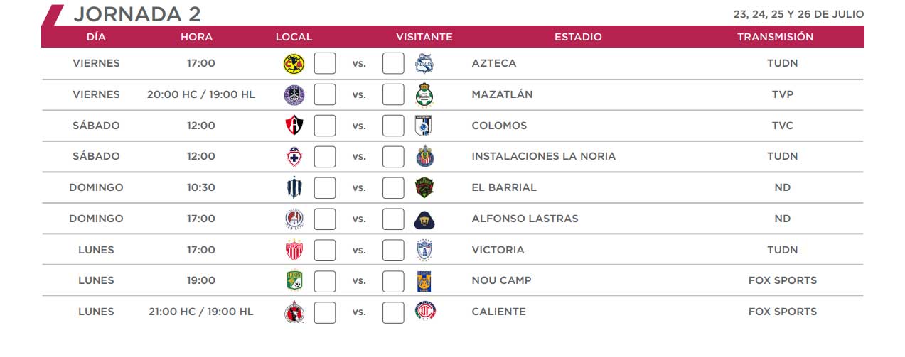 Apertura 2021 Calendario Liga Mx Femenil Espartanas Mx