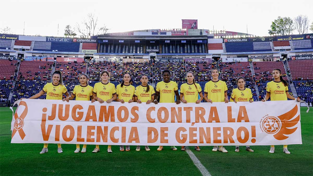 América Femenil alza la voz contra la violencia de género en los cuartos de final