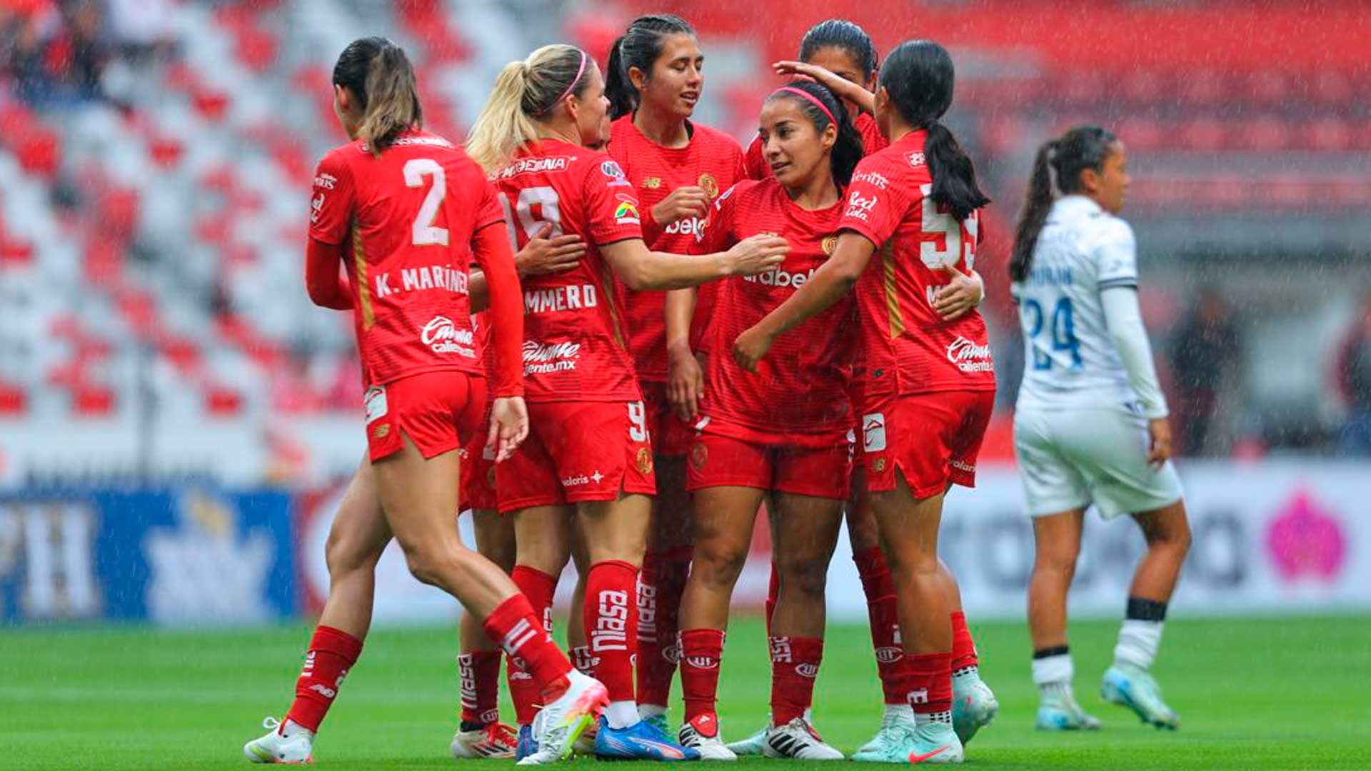 Toluca femenil derrota 2-0 a Querétaro con goles de Peraza y Abam en el Nemesio Diez