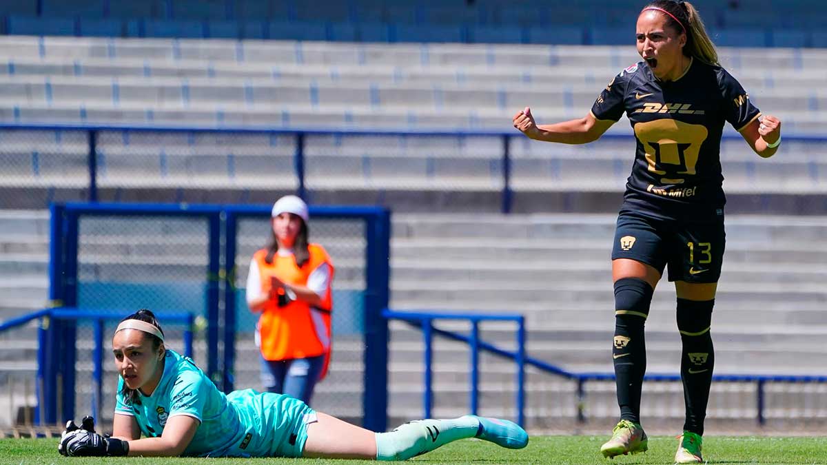 Pumas femenil goleó 4-1 a Santos Laguna con doblete de Paola Chavero