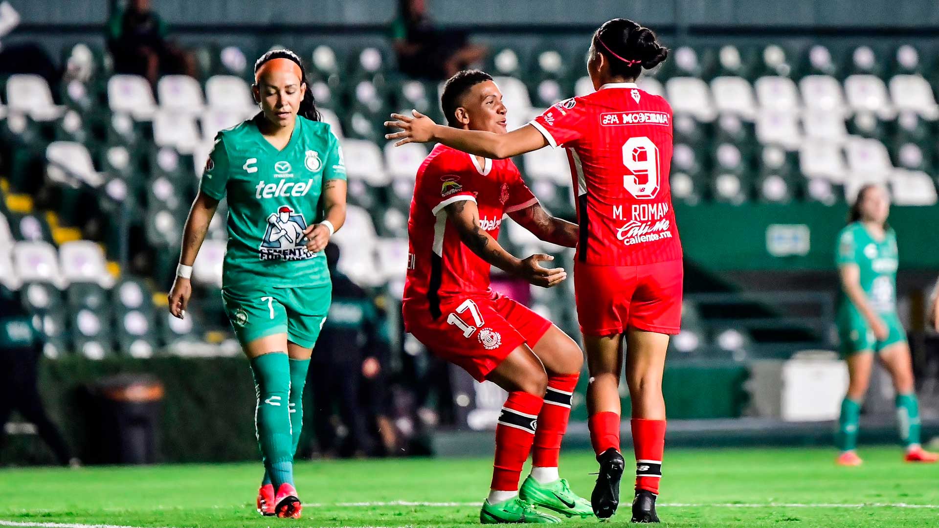 Mariel Román y Mayalu Rausch, las figuras del empate entre León y Toluca