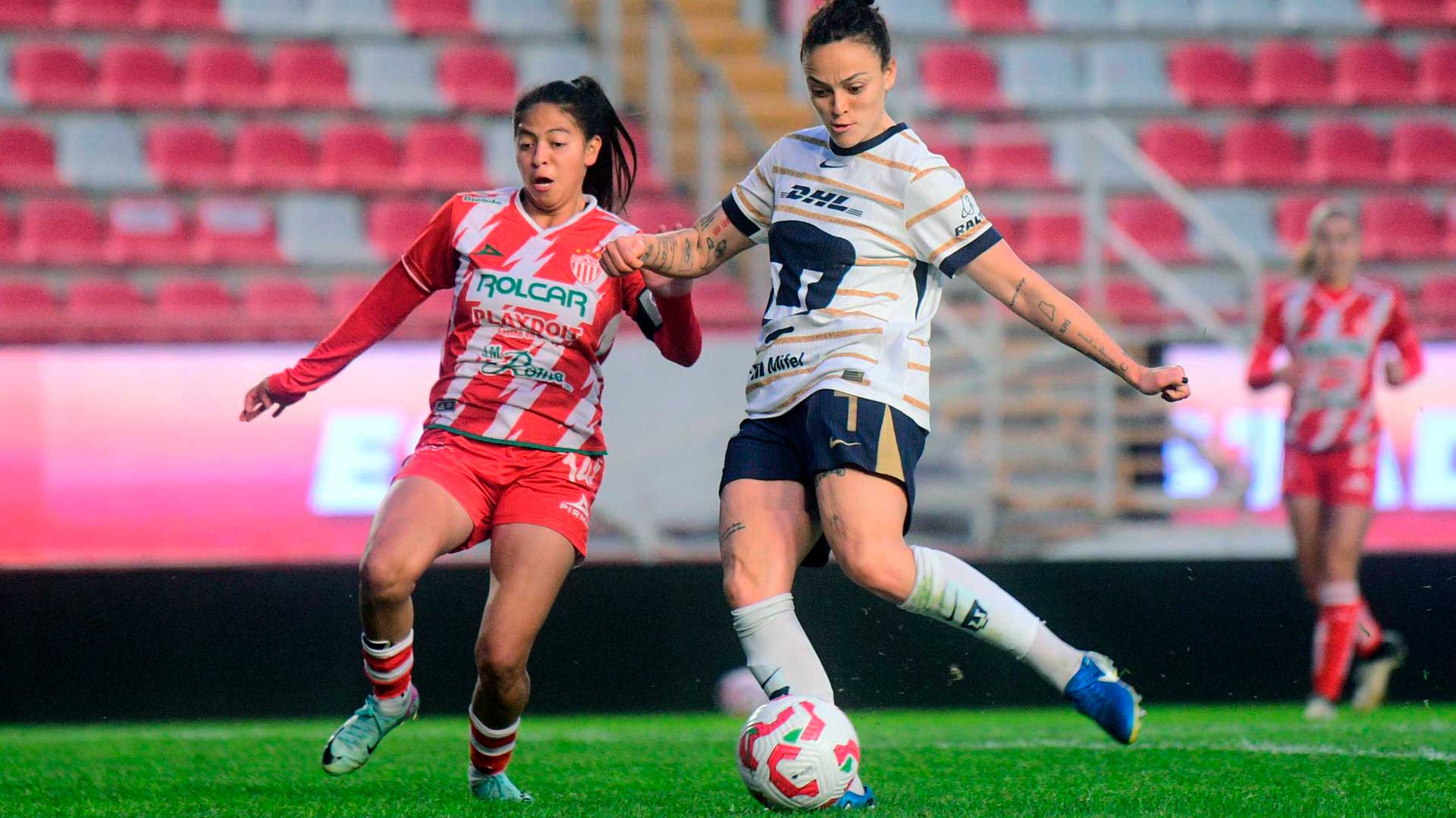 Pumas femenil golea a Necaxa en el Estadio Victoria en la Jornada 5