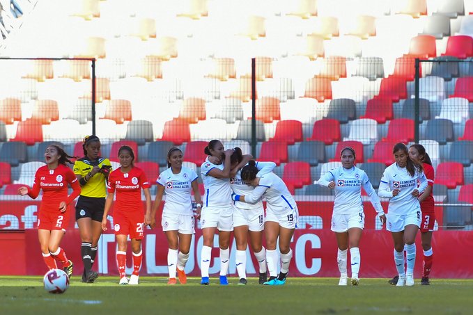 Cruz Azul femenil se impuso 2-1 al Toluca 