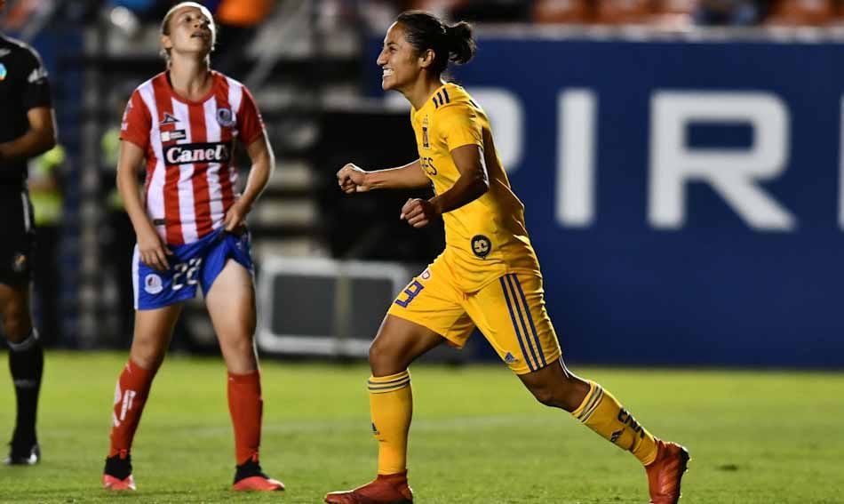 Tigres femenil golea al San Luis con hat-trick perfecto de Stephany Mayor