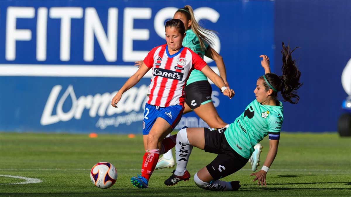 Entretenido empate 2-2 entre el Atlético de San Luis y Santos femenil