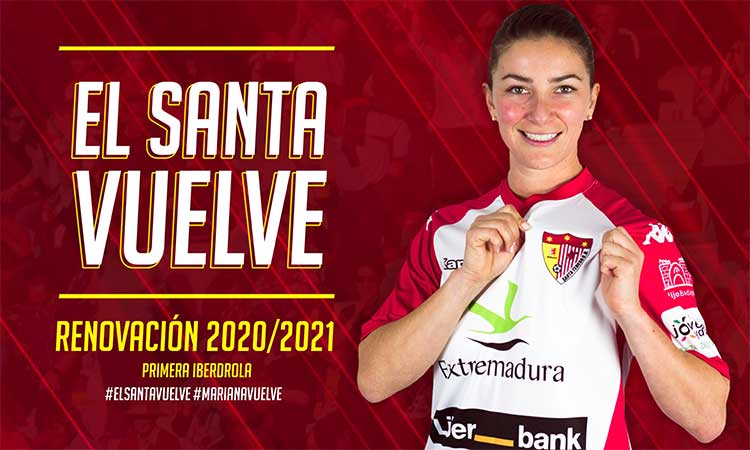 Mexicana Mariana Díaz extiende contrato con el Santa Teresa Badajoz