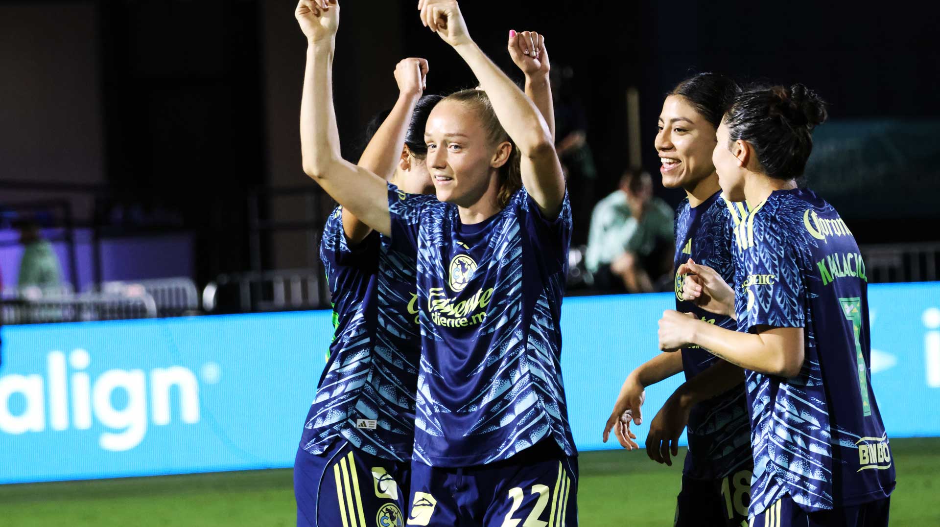 América femenil vence 3–0 a Deportivo Cali y avanza a semifinales del World Sevens Football; ahora se medirá a Tigres 
